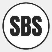 SBS - Steamboot Springs Classic Round Sticker (Voorkant)