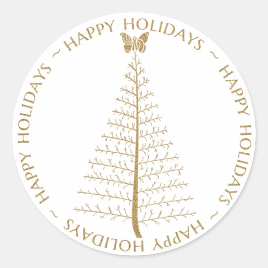 SBTF Aangepaste Vakantie Sticker - Goud (Voorkant)