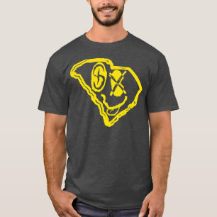 SC Eyes South Olina Grunge Glimlachend Gezicht Zwa T-shirt