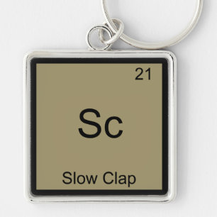 Sc - Langzaam Klappen Grappig Chemie Element Symbo Sleutelhanger