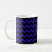 SC Monogram Chevron, Mug à café bleu-noir (Gauche)