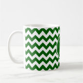 SC Monogram Chevron, Mug à café vert-blanc (Gauche)