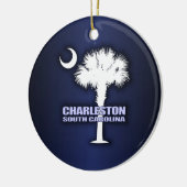 SC Palmetto & Crescent (Charleston) Keramisch Ornament (Links)