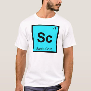 Sc - Santa Cruz City Californië Chemie Symbool T-shirt