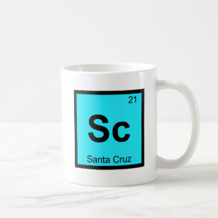 Sc - Santa Cruz Stad Californië Chemie Symbool Koffiemok