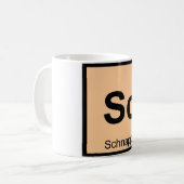 Sc - Schnapps Chemie Periodiek Systeem Symbool Koffiemok (Voorkant links)