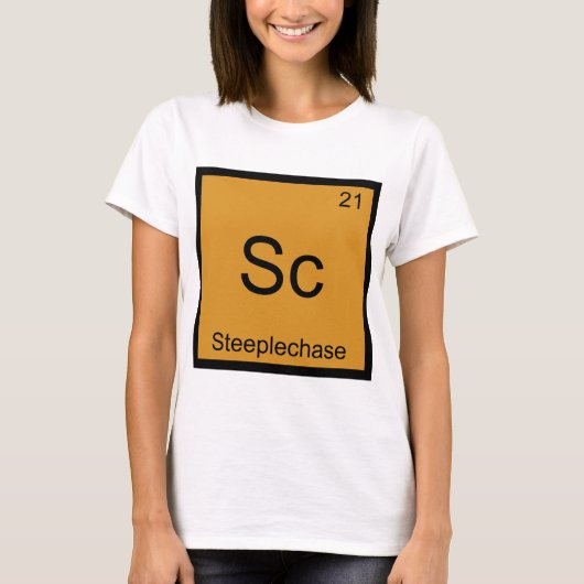 Sc - Steeplechase Funny Chemistry Element Symbol T-shirt (Voorkant)