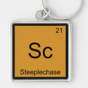Sc - Steeplechase Grappige Scheikunde Element Symb Sleutelhanger