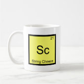 Sc - String Cheese Grappig Chemie Elementsymbool Koffiemok (Links)