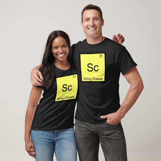 Sc - String Cheese Grappig Chemie Elementsymbool T-shirt (Unisex)