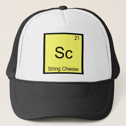 Sc - String Kaas Grappige Chemie Elementsymbool Trucker Pet (Voorkant)
