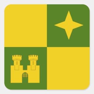 SCA Castle North Populace Badge Vierkante Sticker
