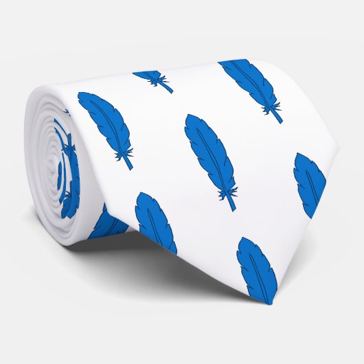 SCA Clan Blue Feather Stropdas (Opgerold)