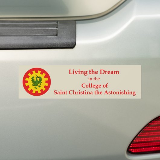 SCA College of Saint Christina Bumpersticker (Op auto)
