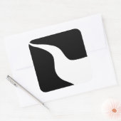 SCA Dark River Populatie Badge Vierkante Sticker (Envelop)