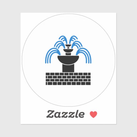 SCA Fontaine dans Sable Vinyl Sticker (Feuille)