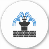 SCA Fontaine dans Sable Vinyl Sticker (Devant)