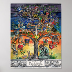 SCA Heraldic Family Tree by Portia St. Luke Poster