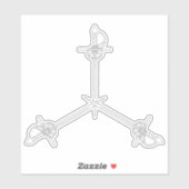 SCA Orde van Defensie Custom-Cut Vinyl Sticker (Vel)