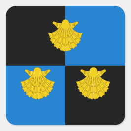 SCA Pilgrims zoeken populatiebadge Vierkante Sticker