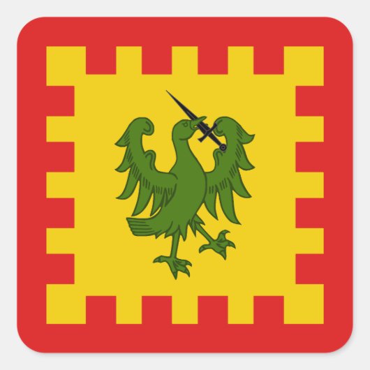 SCA Saint Christina Populace Badge Square Sticker (Voorkant)