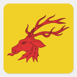 SCA Saint Georges Populace Badge Vierkante Sticker