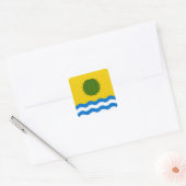SCA Sandeshend Populaire badge Vierkante Sticker (Envelop)