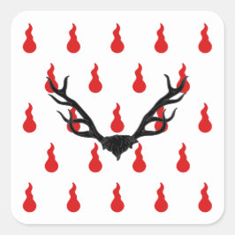 SCA Silverhart Populaire badge Vierkante Sticker