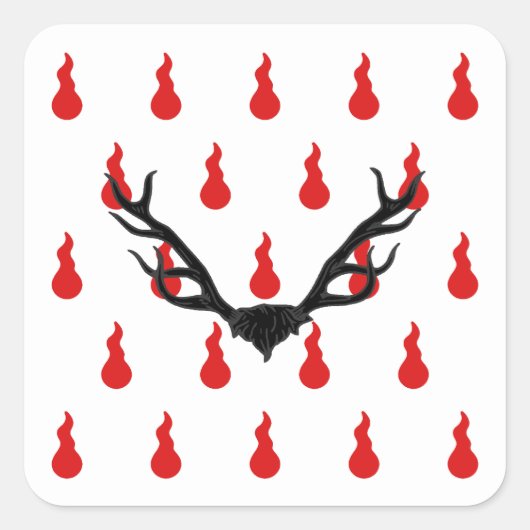 SCA Silverhart Populaire badge Vierkante Sticker (Voorkant)