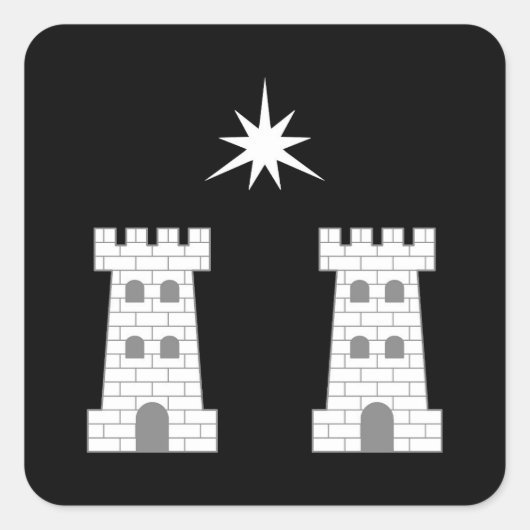 SCA Stargate Populace Badge Vierkante Sticker (Voorkant)