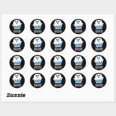 Scaaaary Booook Funny Ghost Book Pun Dark BG Ronde Sticker (Vel)