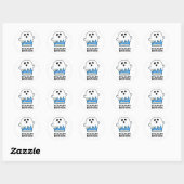 Scaaaary Booook Funny Ghost Book Pun Ronde Sticker (Vel)