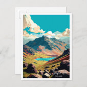 Scafell Pike Engeland Reizen  illustratie Briefkaart (Voorkant / Achterkant)