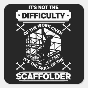 Scaffolder Builder Scaffolling Scaffold Vierkante Sticker