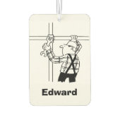 Scaffolder Cartoon gepersonaliseerd Luchtverfrisser (Achterkant)