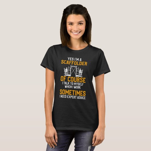 Scaffolder Expert Scaffold Builder Scaffolling T-shirt (Voorkant volledig)