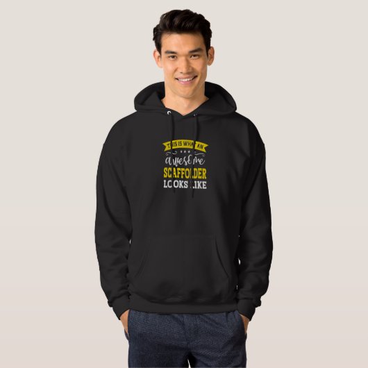 Scaffolder Job Title Employee Funny Worker Scaffol Hoodie (Voorkant volledig)