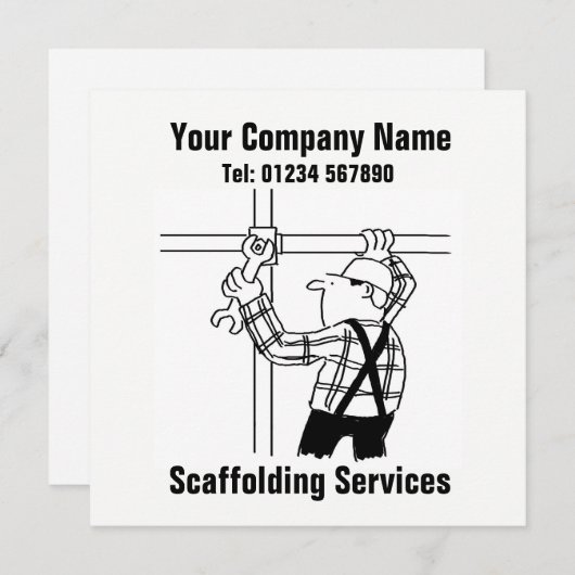 Scaffolder met steigerdiensten Kaart (Voorkant / Achterkant)