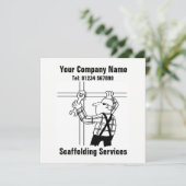 Scaffolder met steigerdiensten Kaart (Staand voorkant)