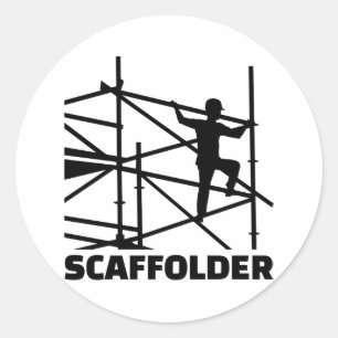 Scaffolder Ronde Sticker