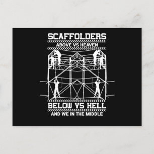 Scaffolders hemel in het midden van het zweven briefkaart
