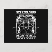 Scaffolders hemel in het midden van het zweven briefkaart (Voorkant)