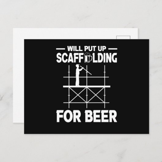 Scaffolding Beer Scaffold Builder Briefkaart (Voorkant / Achterkant)
