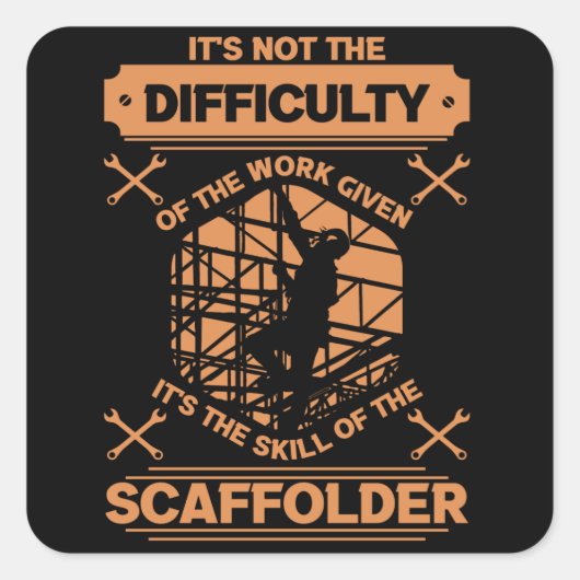 Scaffolding-constructieschakelaar Vierkante Sticker (Voorkant)
