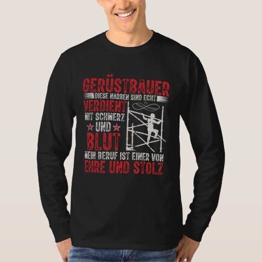 Scaffolding Manager Craft Scaffolder T-shirt (Voorkant)