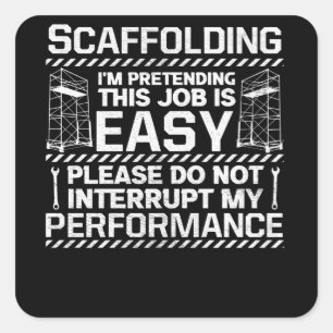 Scaffolding Scaffold Builder — ambachtsman Vierkante Sticker