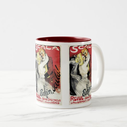 Scala ~ Enfin, Seuls! Tweekleurige Koffiemok (Voorkant rechts)