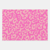 Scala Media Abstract Roze Modern Preppy Pattern Inpakpapier Vel (Voorkant 3)