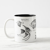 Scalaire et tasse d'amis (poissons tropicaux) (Gauche)