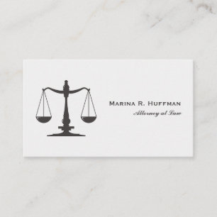 Scale of Justice Grey Attorney Professional Visitekaartje
